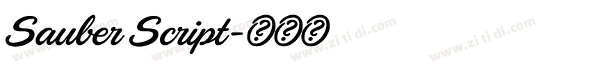 Sauber Script字体转换